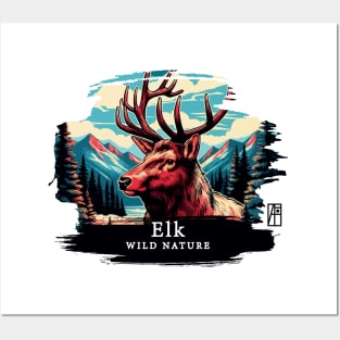 Elk - WILD NATURE - ELK -4 Posters and Art